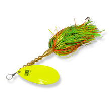 View of Bucktails Llungen Lures LT-9 Bucktail Fire Tiger available at EZOKO Pike and Musky Shop