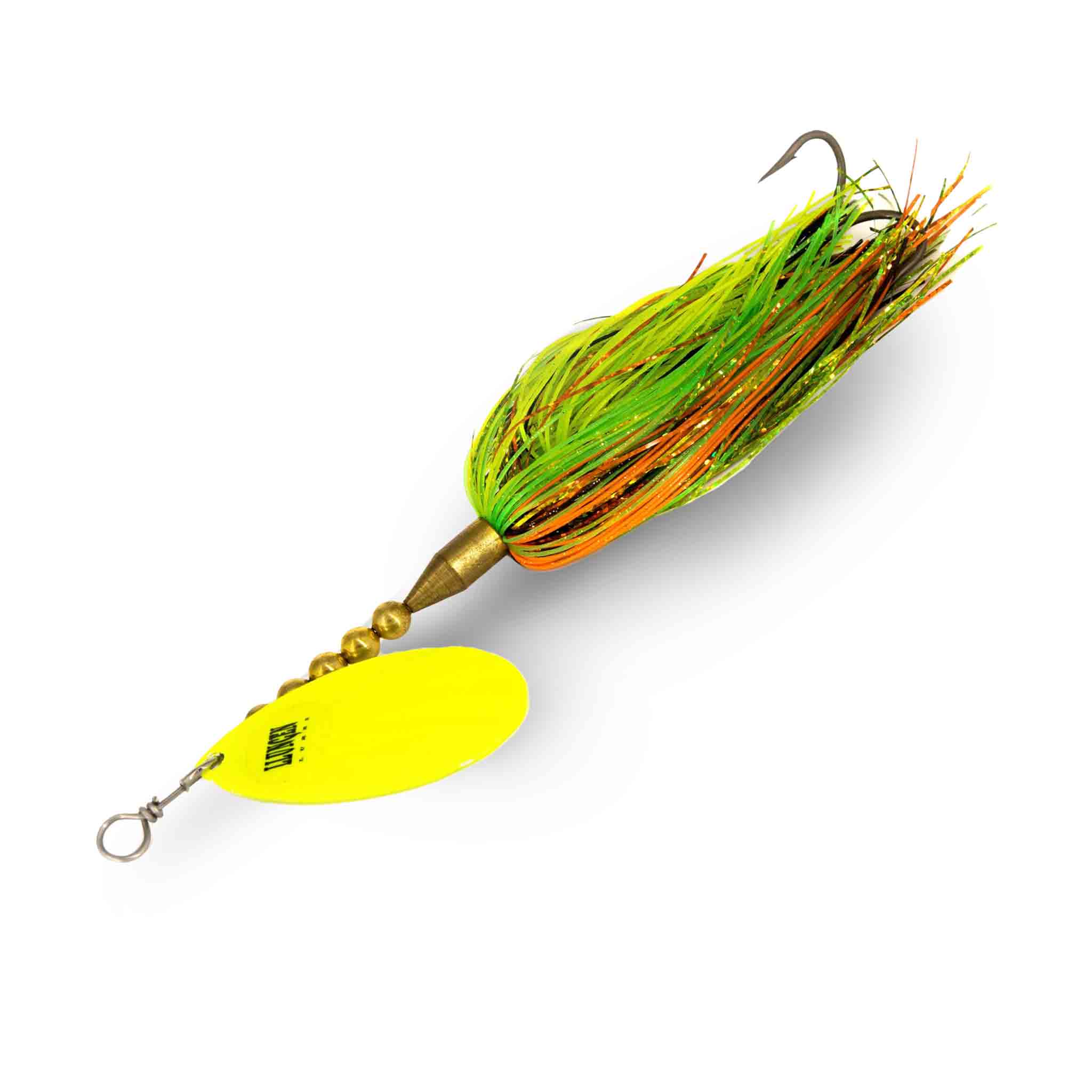 View of Bucktails Llungen Lures LT-9 Hybrid Bucktail Fire Tiger available at EZOKO Fishing