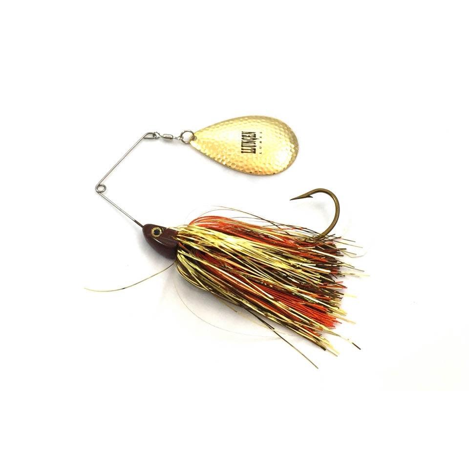 View of Spinnerbaits Llungen Lures Magnum Nutbuster hybrid Spinnerbait Kentucky Craw available at EZOKO Fishing