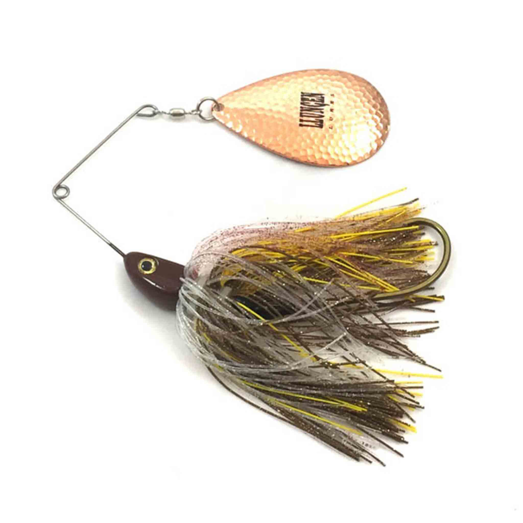 View of Spinnerbaits Llungen Lures Magnum Nutbuster Spinnerbait Translucent Walleye available at EZOKO Fishing