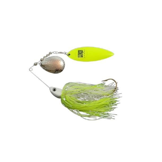 View of Spinnerbaits Llungen Lures Tandem Nutbuster Spinnerbait Lemon Head available at EZOKO Fishing