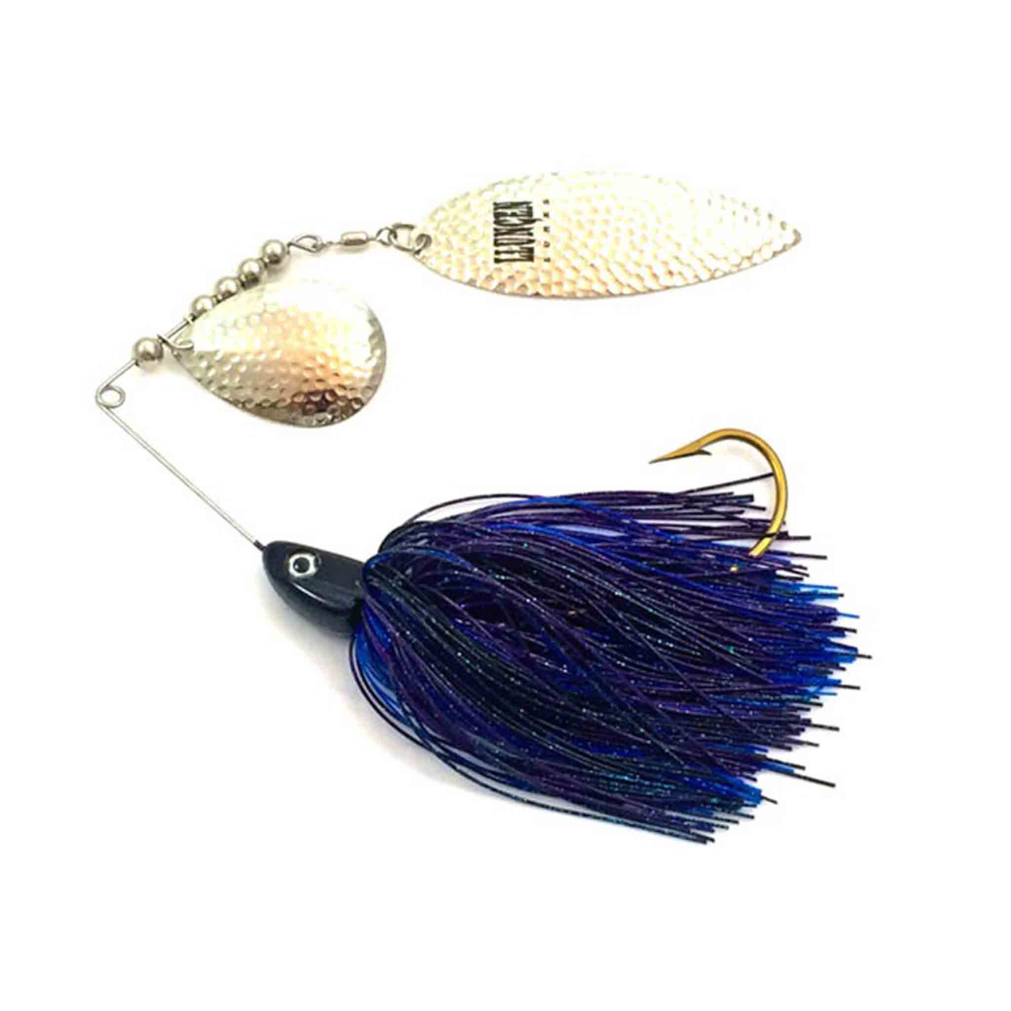 View of Spinnerbaits Llungen Lures Tandem Nutbuster Spinnerbait Midnight available at EZOKO Fishing