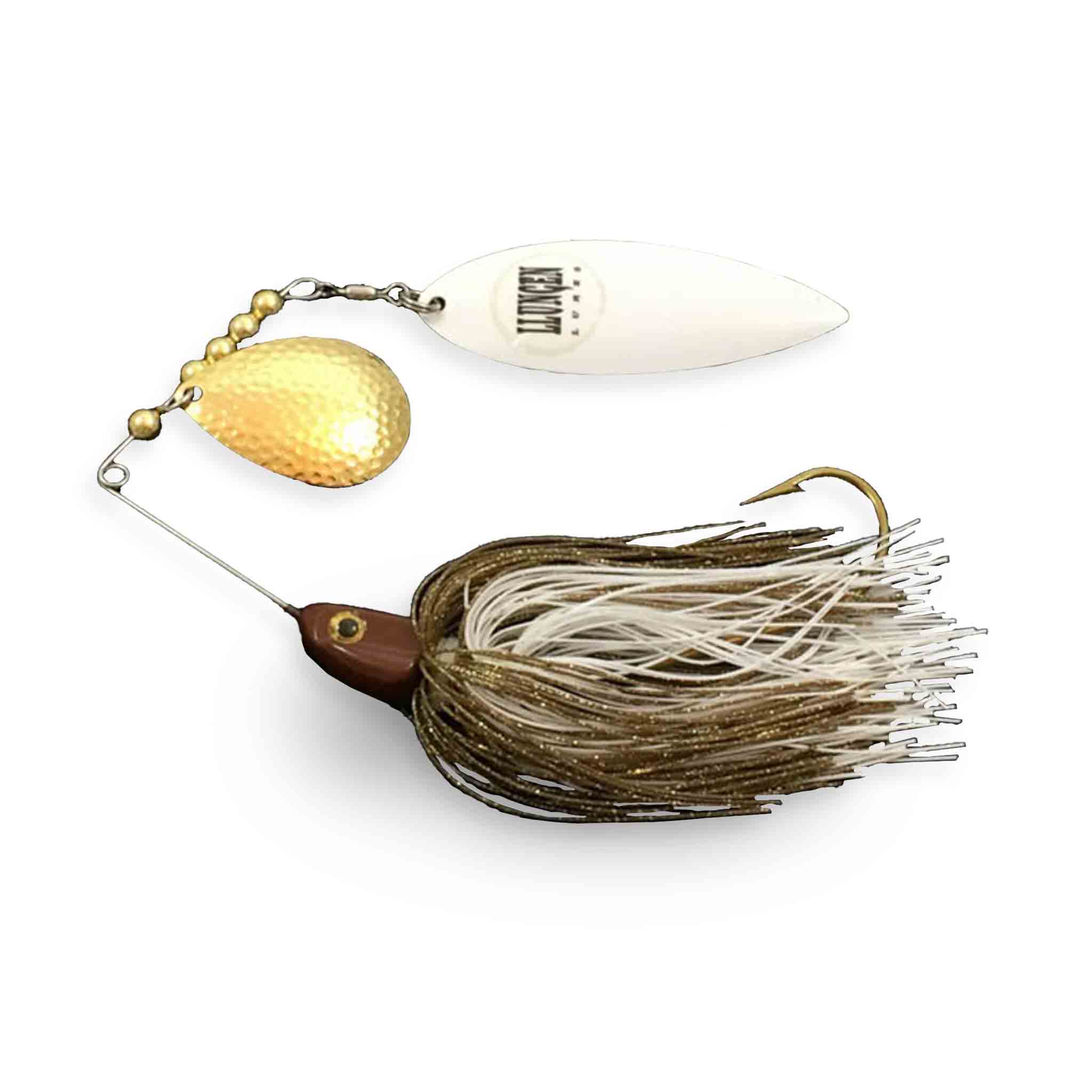 View of Spinnerbaits Llungen Lures Tandem Nutbuster Spinnerbait Walleye / White available at EZOKO Fishing