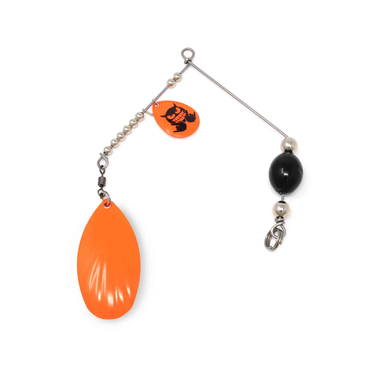 Mad Chasse Fluted Blade Spinner Bait Attachment 1.5oz / #F8 Orange / Orange Nickel Lures Add-on