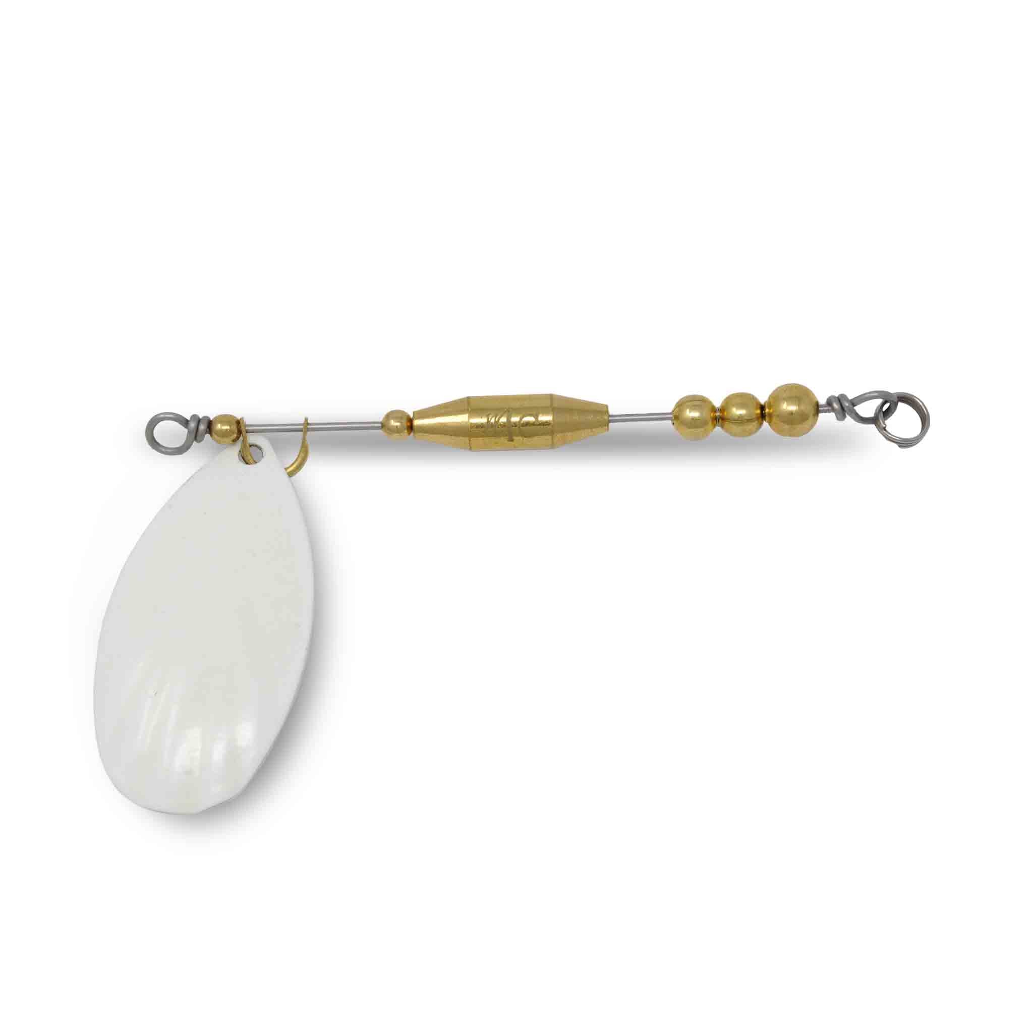 Mad Chasse In line Attachment Gold Fluted #8 White Glow Lures Add-on