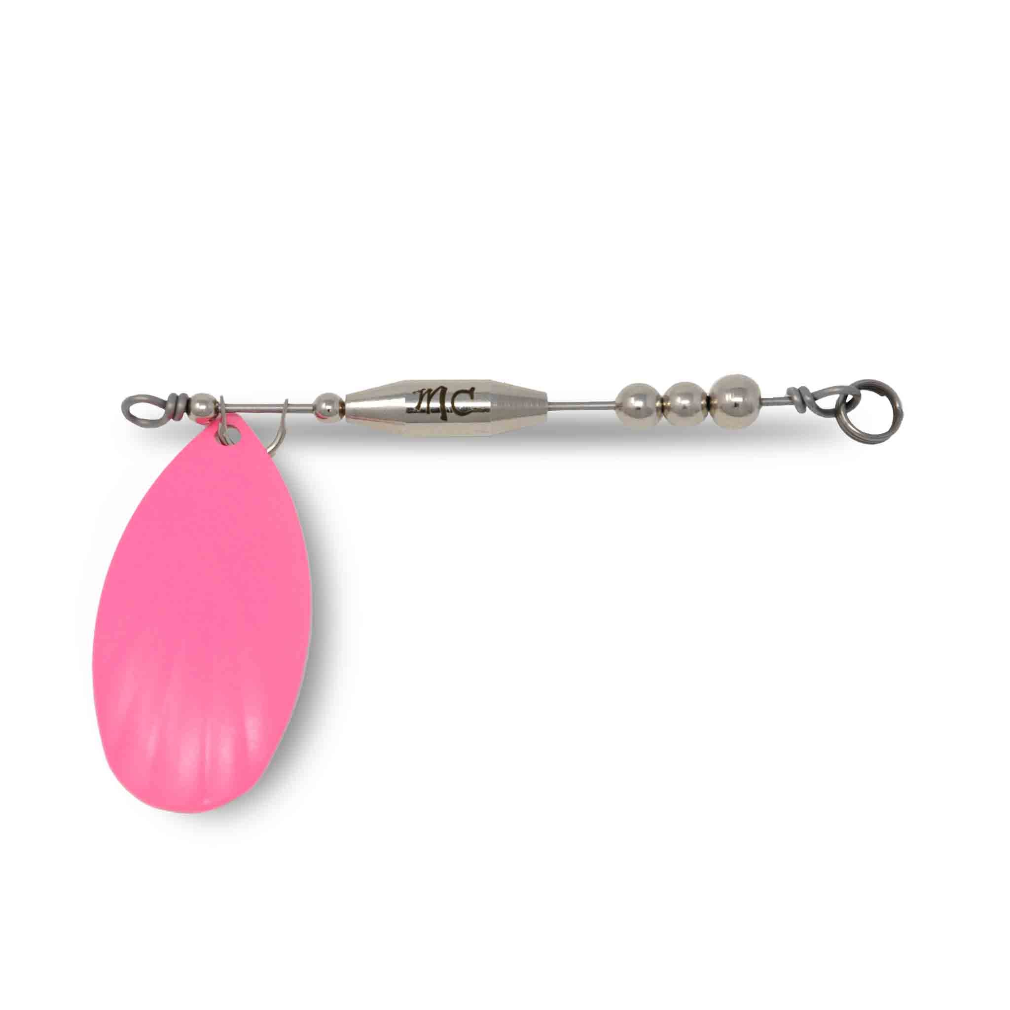 Mad Chasse In line Attachment Nickel Fluted #8 Pink Lures Add-on