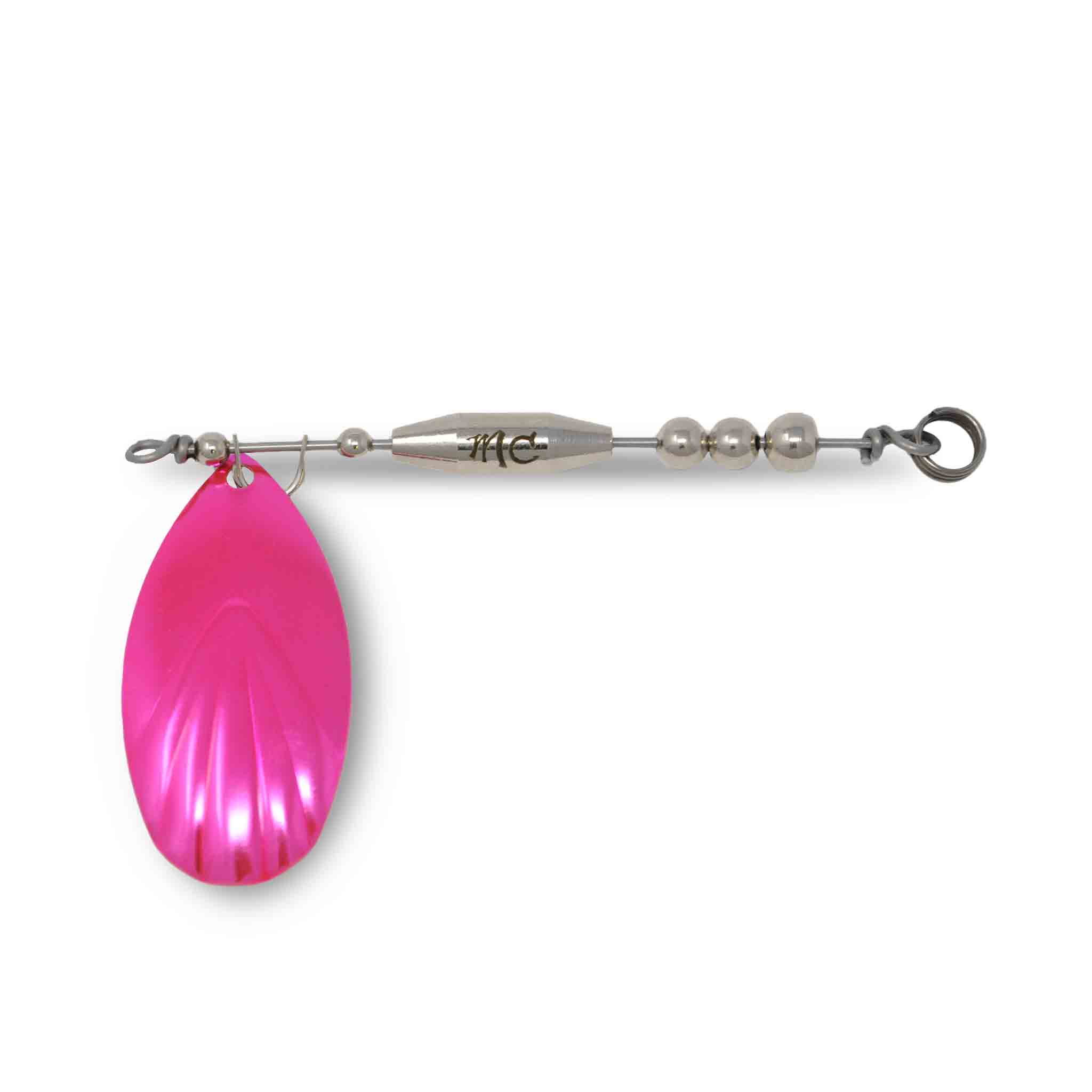 Mad Chasse In line Attachment Nickel Fluted #8 Transparent Pink Lures Add-on