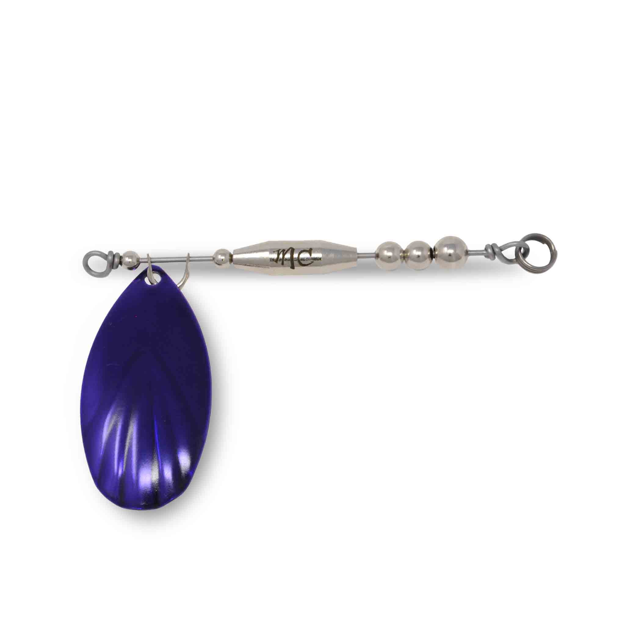 Mad Chasse In line Attachment Nickel Fluted #8 Transparent Purple Lures Add-on