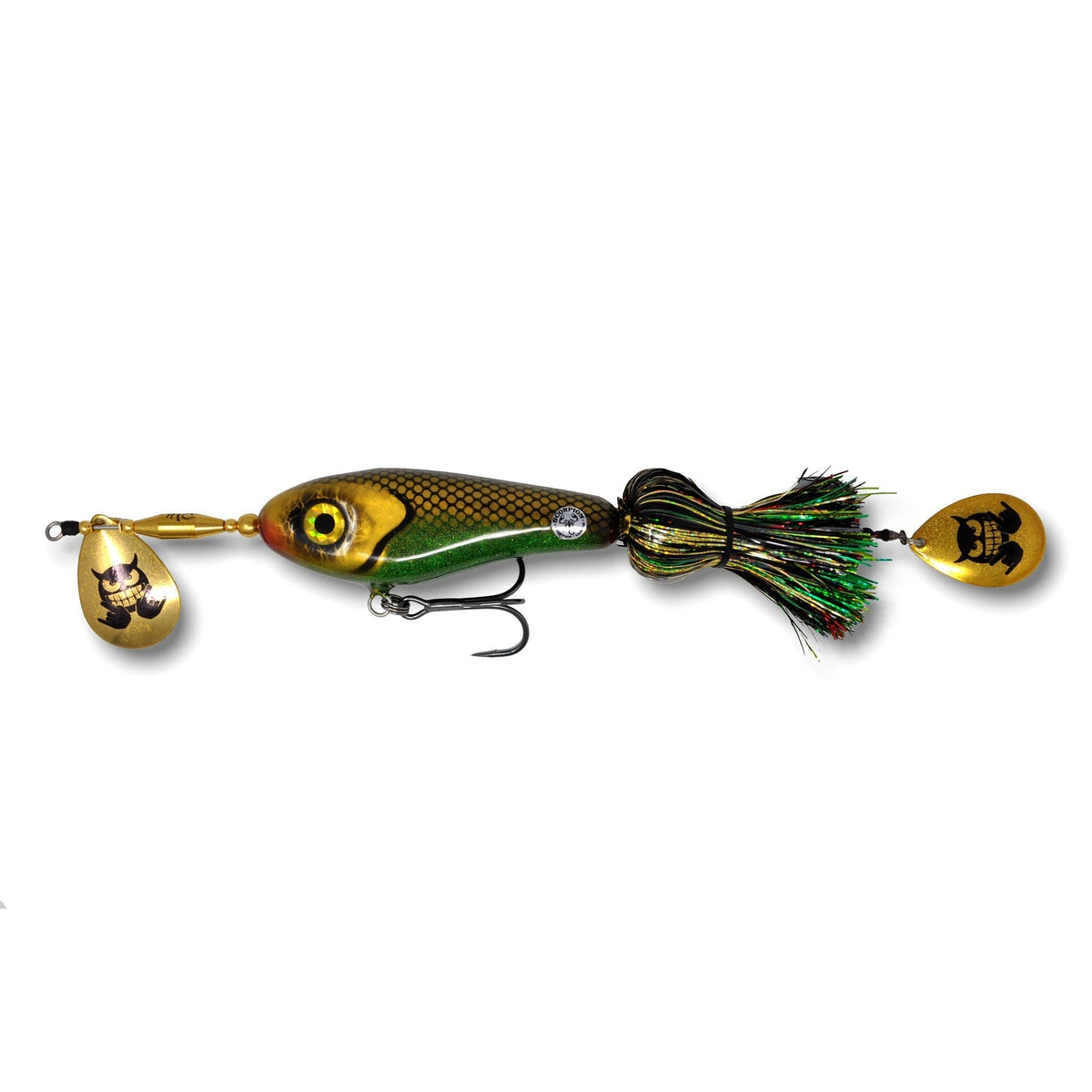 View of Mad Chasse Mad Skitter Glitter Natural Perch available at EZOKO Pike and Musky Shop