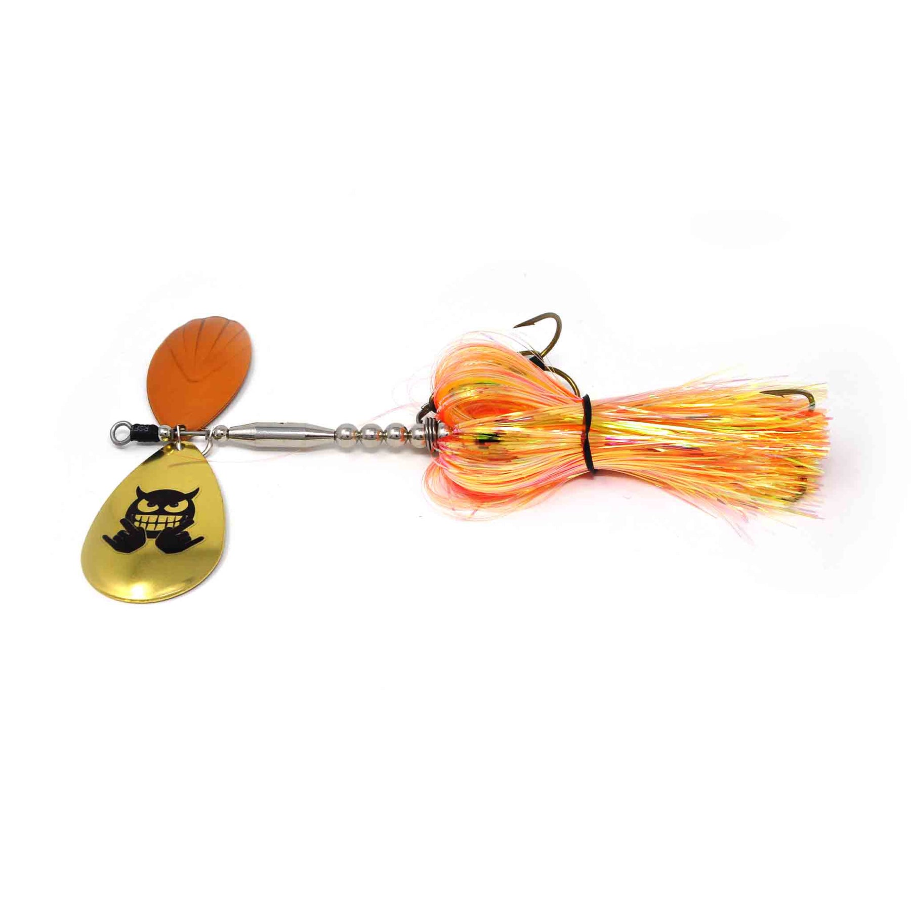 View of Bucktails Mad Chasse NüStag (Fluted 9 & Colorado 9) Bucktail Sherbert available at EZOKO Pike and Musky Shop