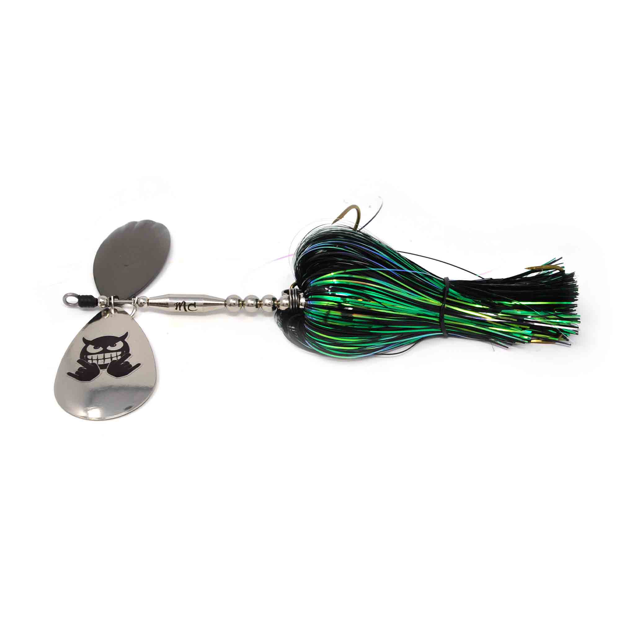 View of Bucktails Mad Chasse NüStag (Fluted 9 & Colorado 9) Bucktail Toxic Pearl available at EZOKO Fishing