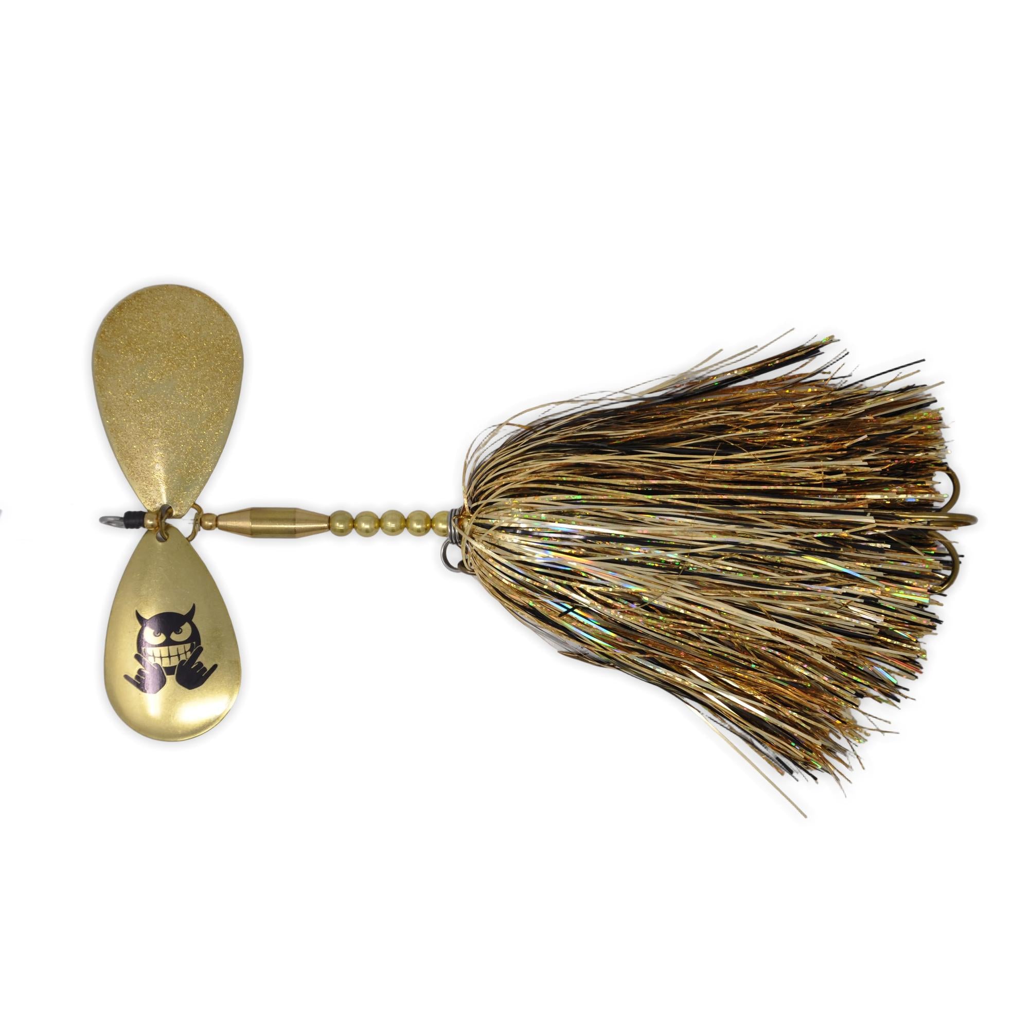 View of Bucktails Mad Chasse Regular Double Colorado 9/10 Bucktail Fools Gold available at EZOKO Fishing