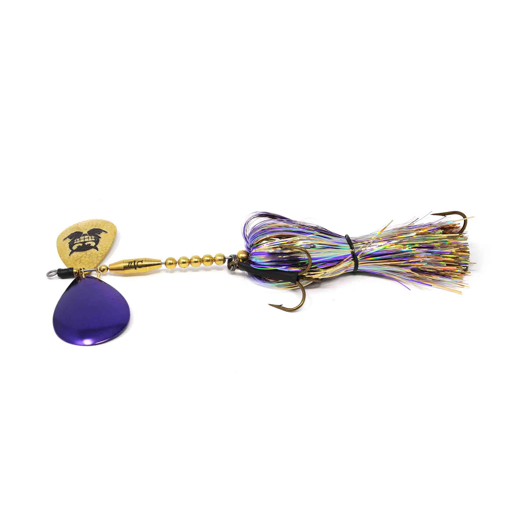 View of Bucktails Mad Chasse Regular Double Colorado 9/10 Bucktail June Bug available at EZOKO Fishing