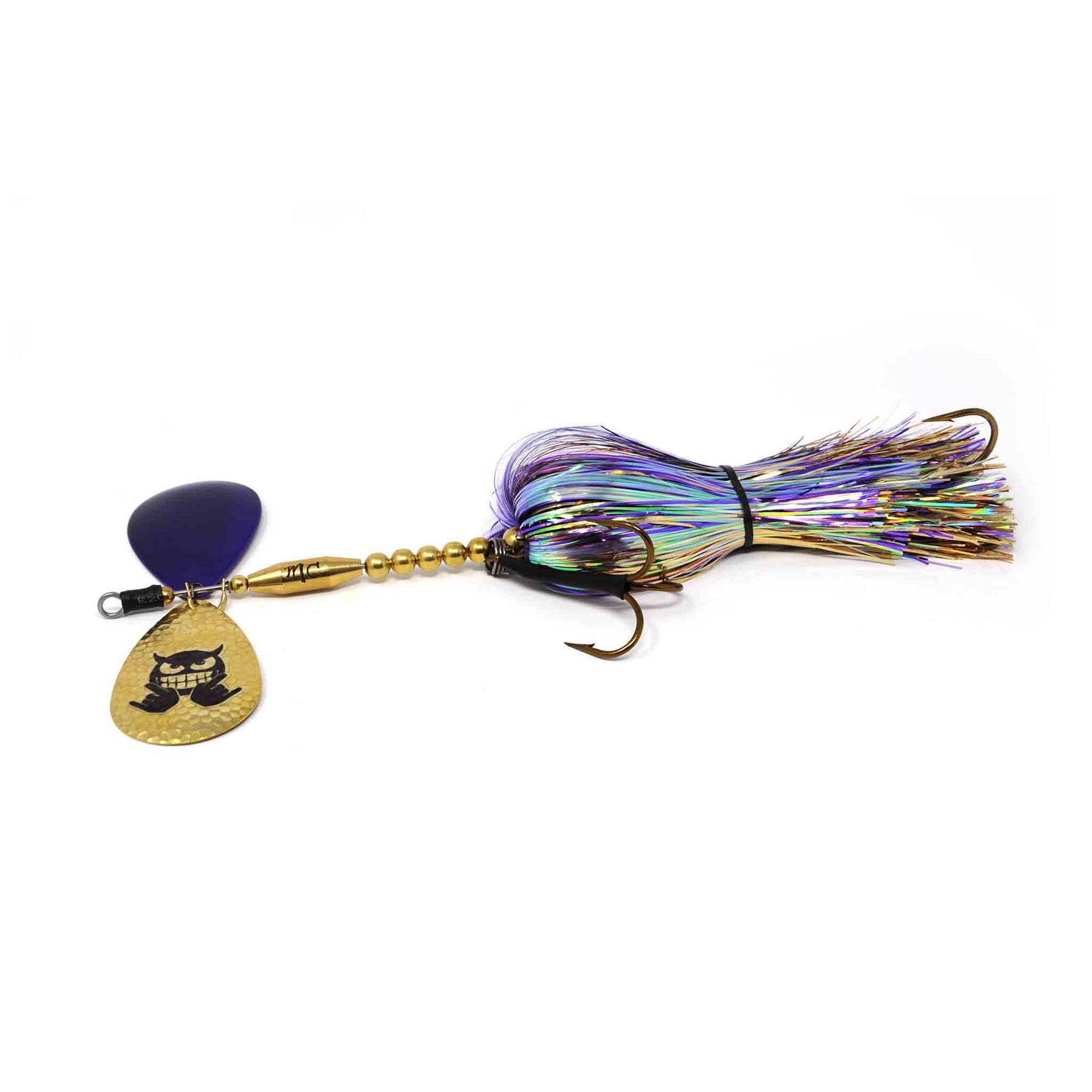 View of Bucktails Mad Chasse Regular Double Colorado 9/9 Bucktail June Bug available at EZOKO Fishing