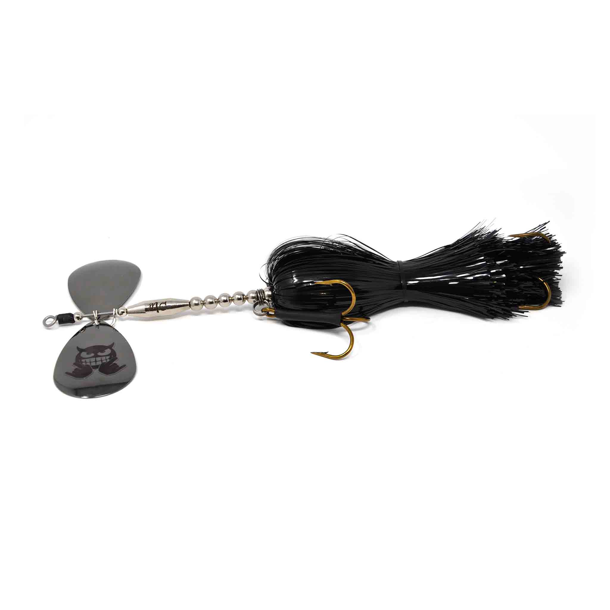 View of Bucktails Mad Chasse Regular Double Colorado 9/9 Bucktail The Raven available at EZOKO Fishing