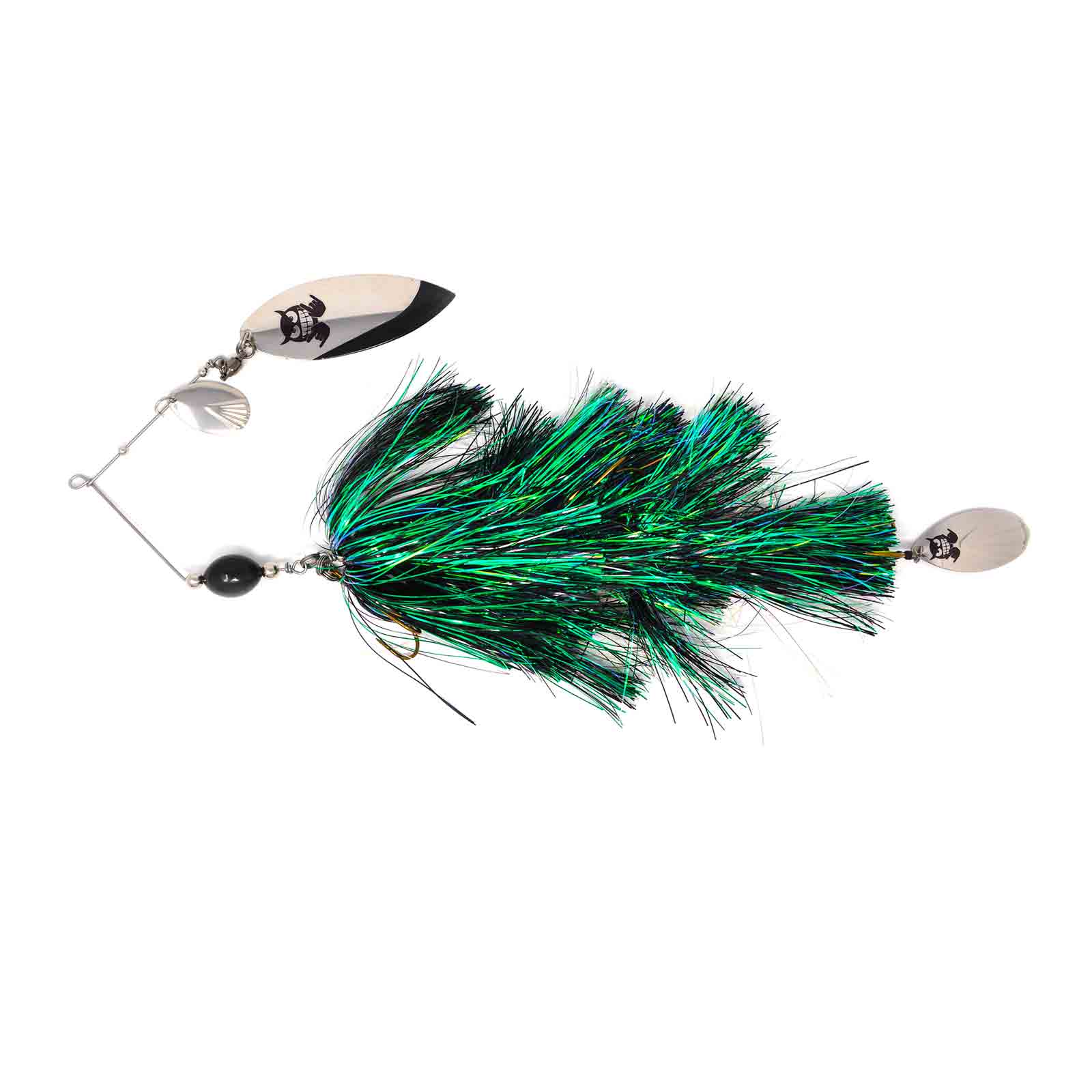 View of Bucktails Mad Chasse Monster Troller - Mad School Toxic Pearl available at EZOKO Pike and Musky Shop