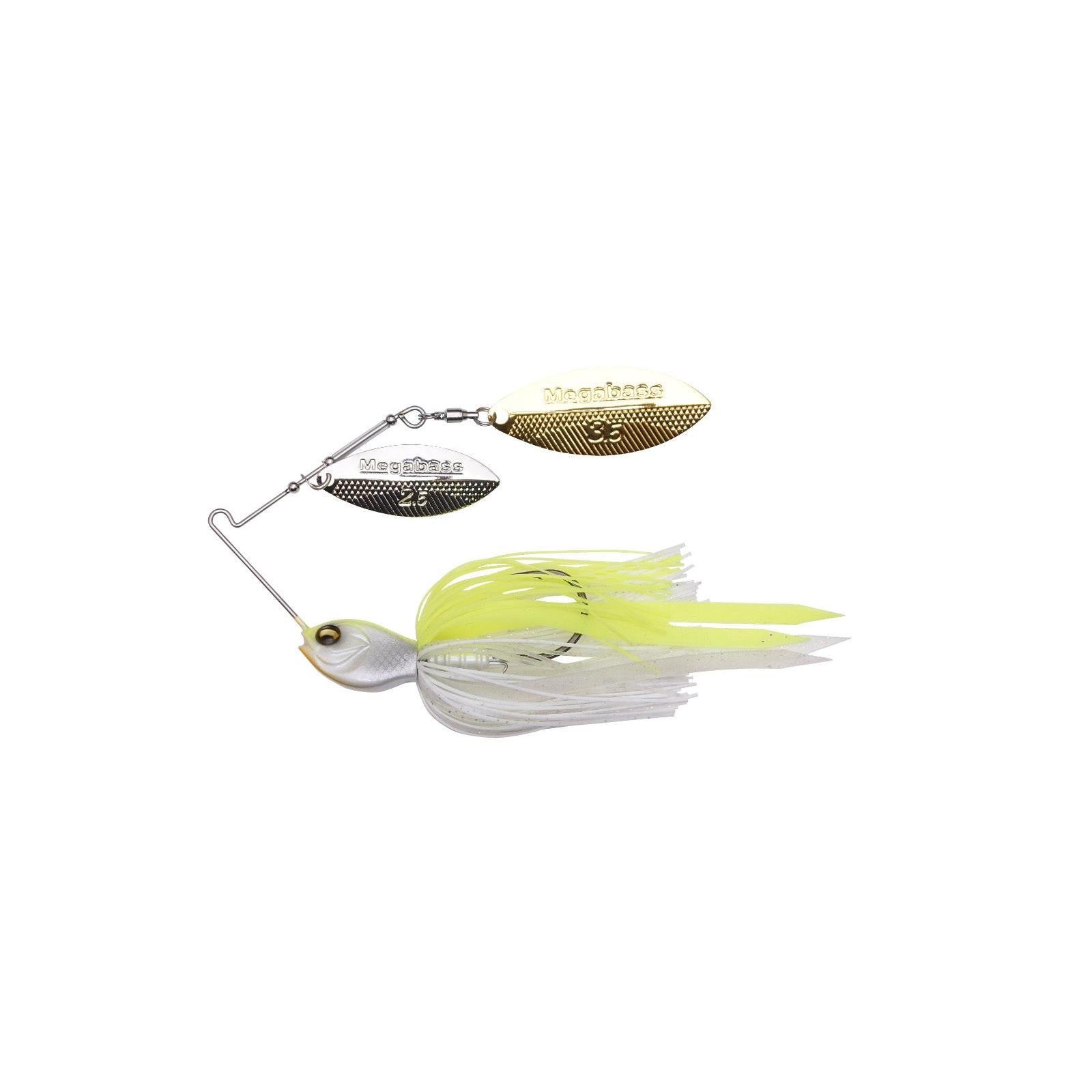 View of Spinnerbait Megabass SV-3 Double Willow Spinnerbait 3/8oz White Chart available at EZOKO Fishing