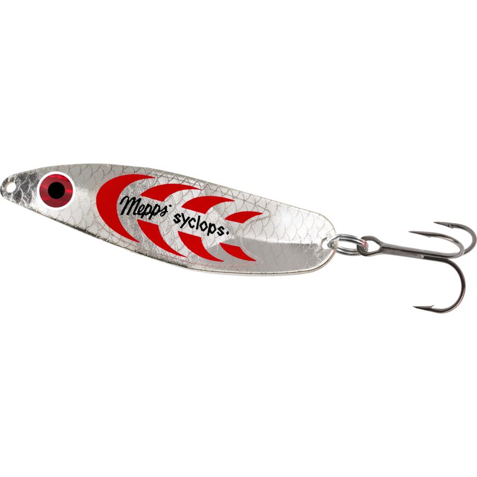 View of Mepps Syclops Lite Spoon 3-1/2" Silver edf available at EZOKO Fishing
