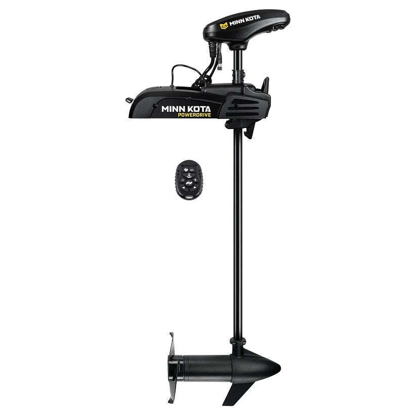 View of trolling_motor Minn Kota Power Drive 55 12v Micro Remote 54'' available at EZOKO Pike and Musky Shop