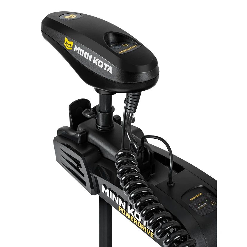 View of trolling_motor Minn Kota Power Drive 55 12v Micro Remote 54'' available at EZOKO Pike and Musky Shop