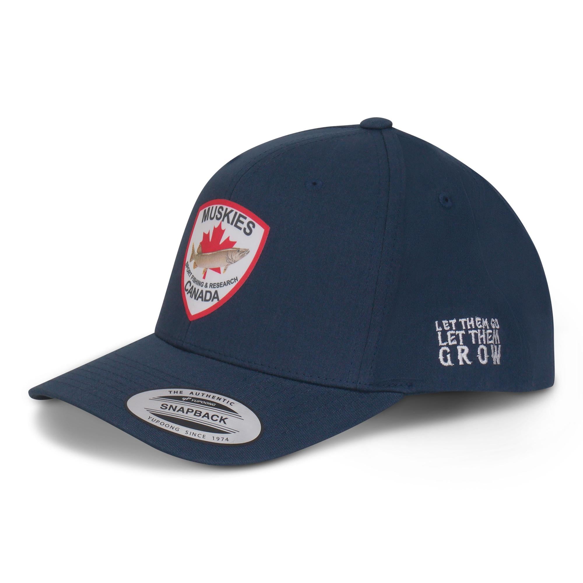 View of Hat Muskie Canada YUPOONG Retro Trucker Cap available at EZOKO Fishing