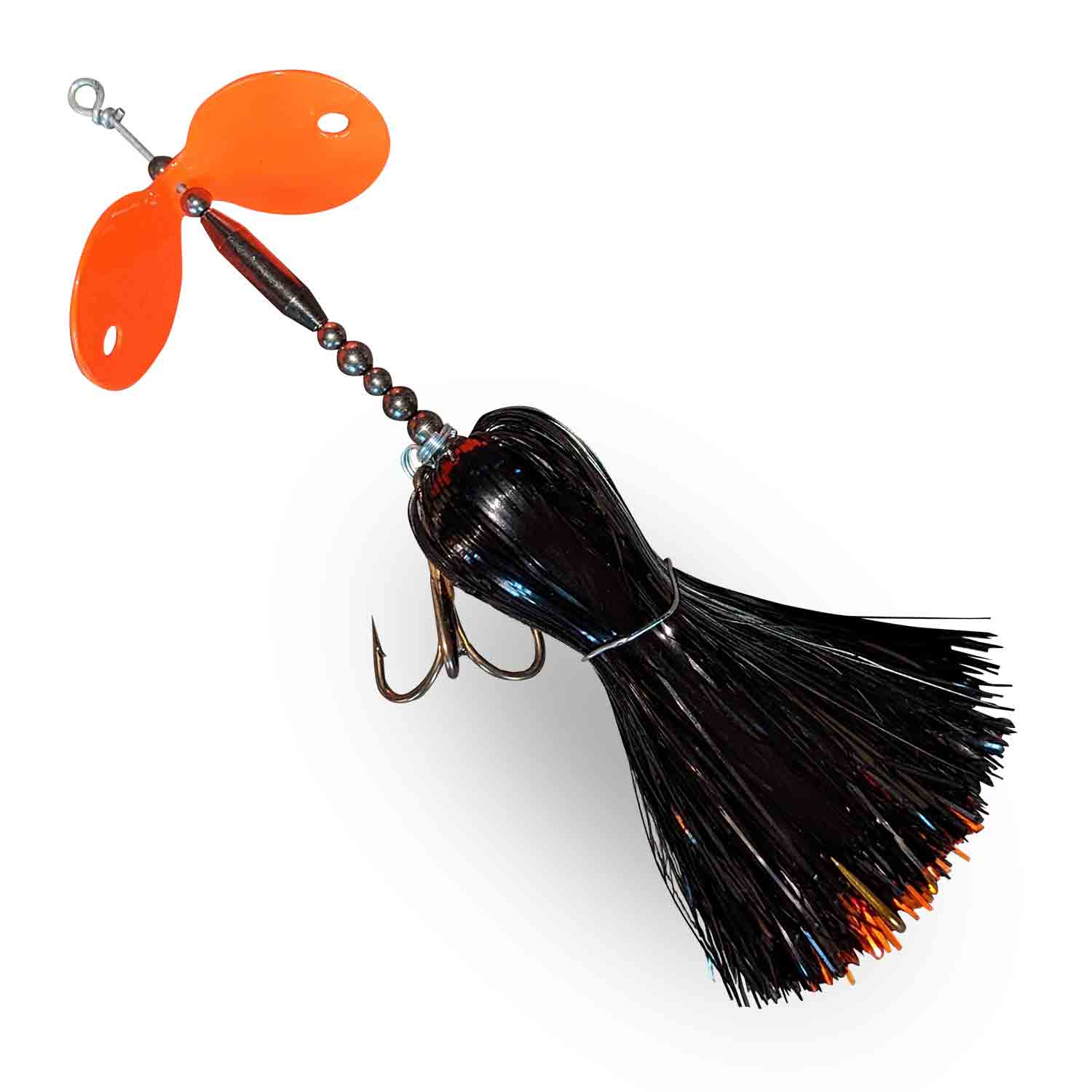 View of Bucktails Muskie Munchies Big Double Slurp Bucktail Halloween Candy w/o Ticker w/o Flicker available at EZOKO Fishing