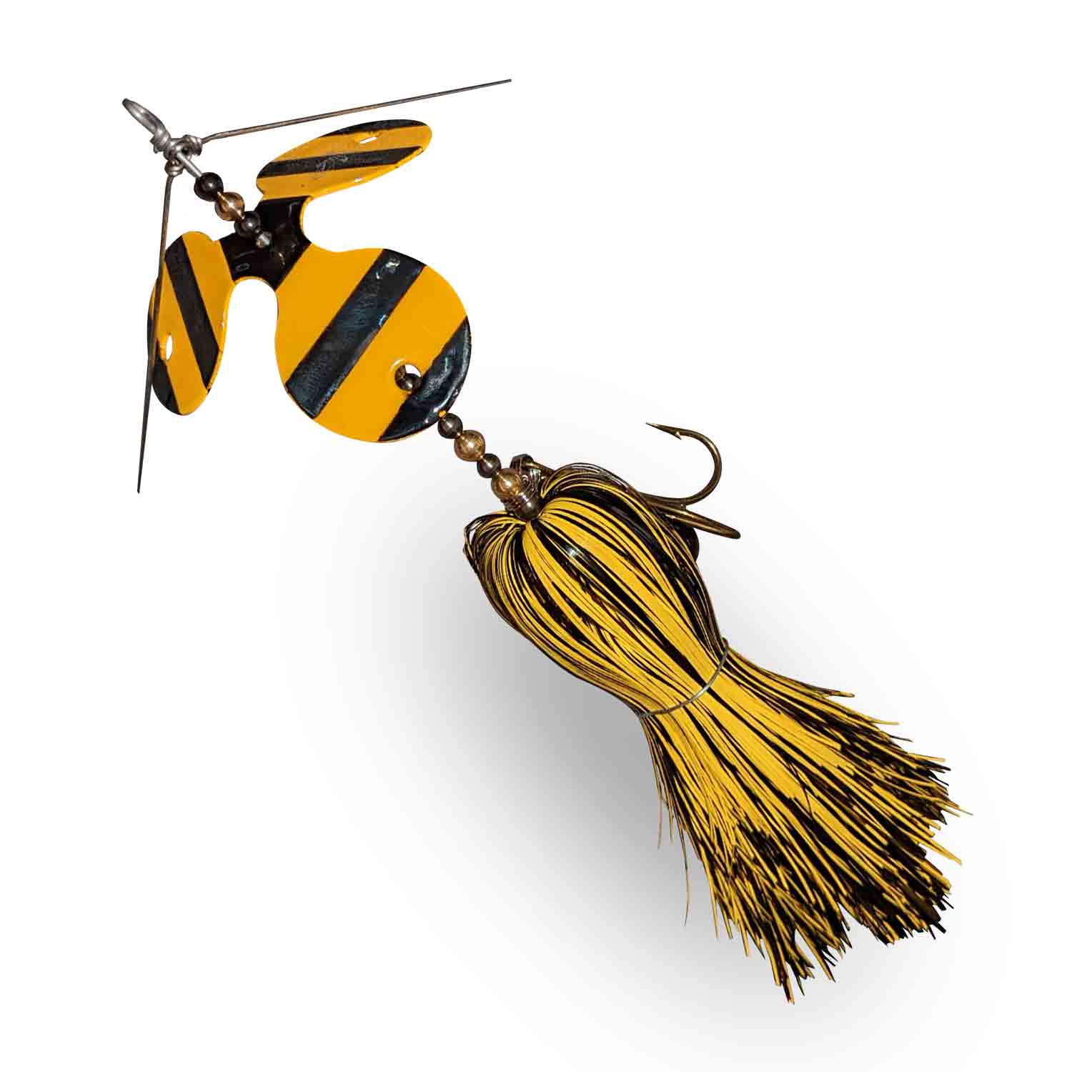 View of Bucktails Muskie Munchies Big Triple Slurp Bucktail Jailbird w/ Tickers w/o Flicker available at EZOKO Fishing