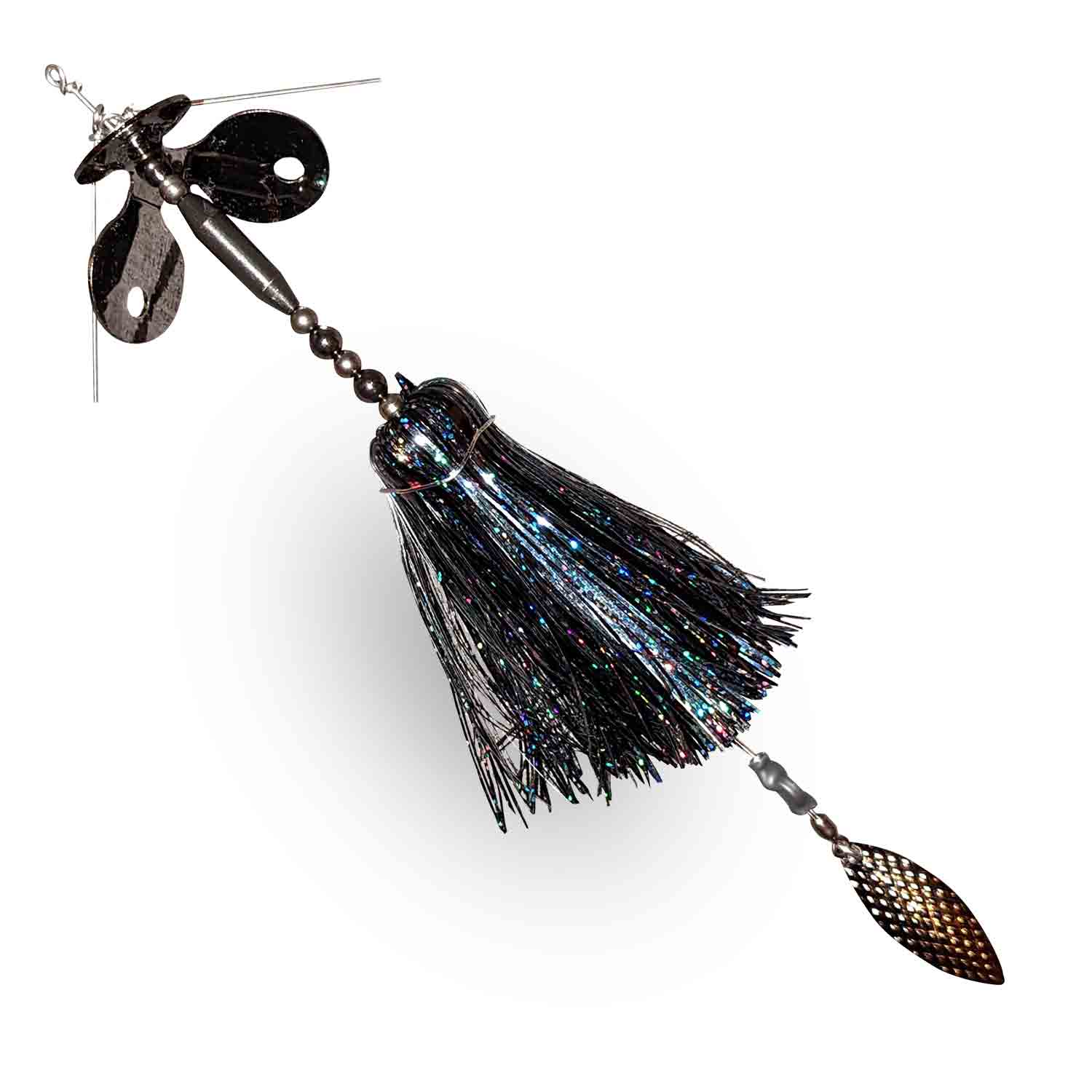 Muskie Munchies Mini Triple Slurp Black Licorice w/ Tickers w/ Flicker Bucktails