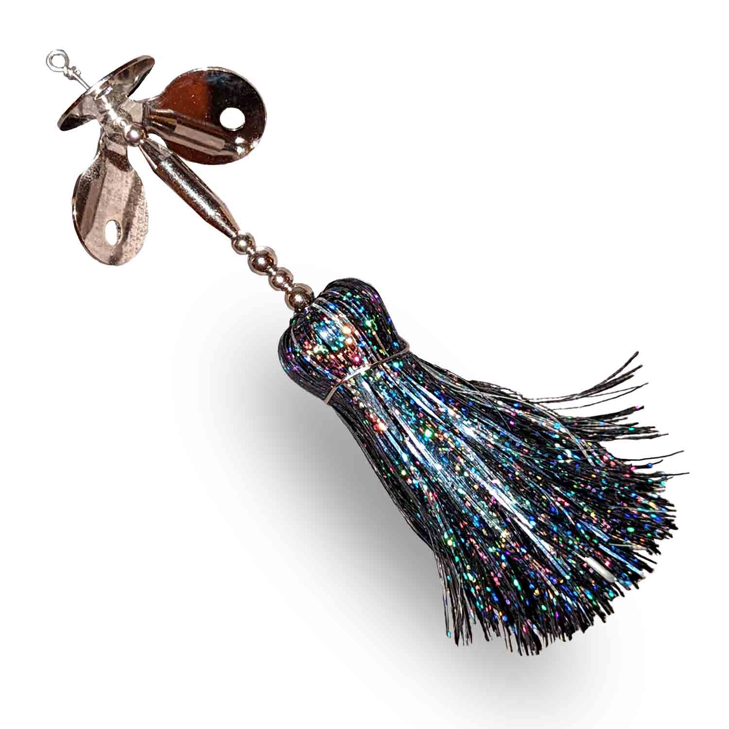 Muskie Munchies Mini Triple Slurp Squid Ink Pasta w/o Ticker w/o Flicker Bucktails