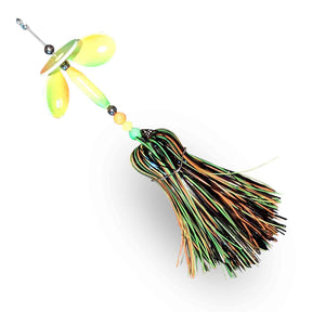 Muskie Munchies Mini Triple Slurp Glow Firetiger w/o Ticker w/o Flicker Bucktails