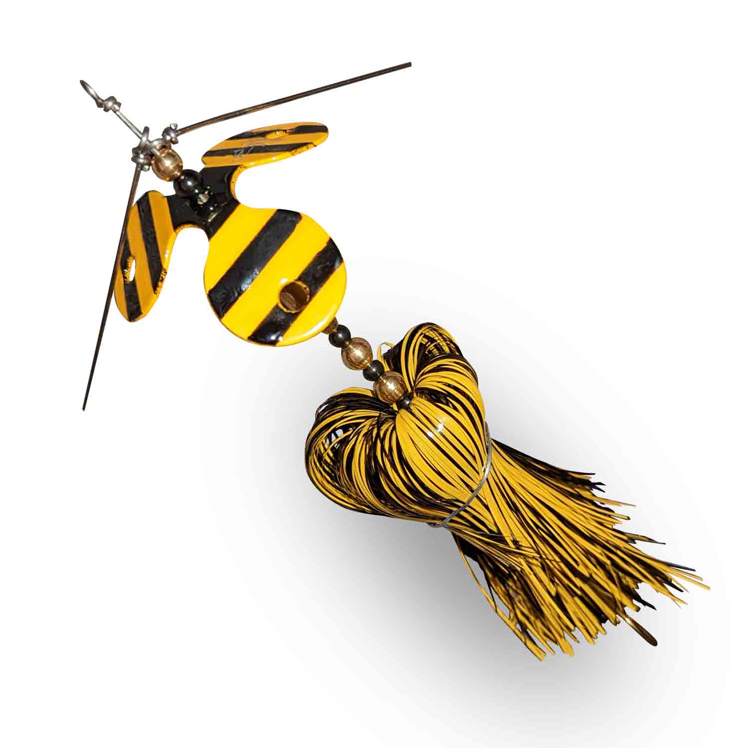 Muskie Munchies Mini Triple Slurp Jailbird w/ Tickers w/o Flicker Bucktails