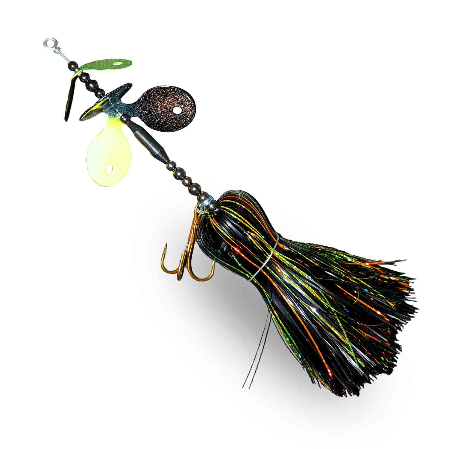 View of Bucktails Muskie Munchies Standard MEGA Slurp Bucktail Lemon Sour available at EZOKO Fishing