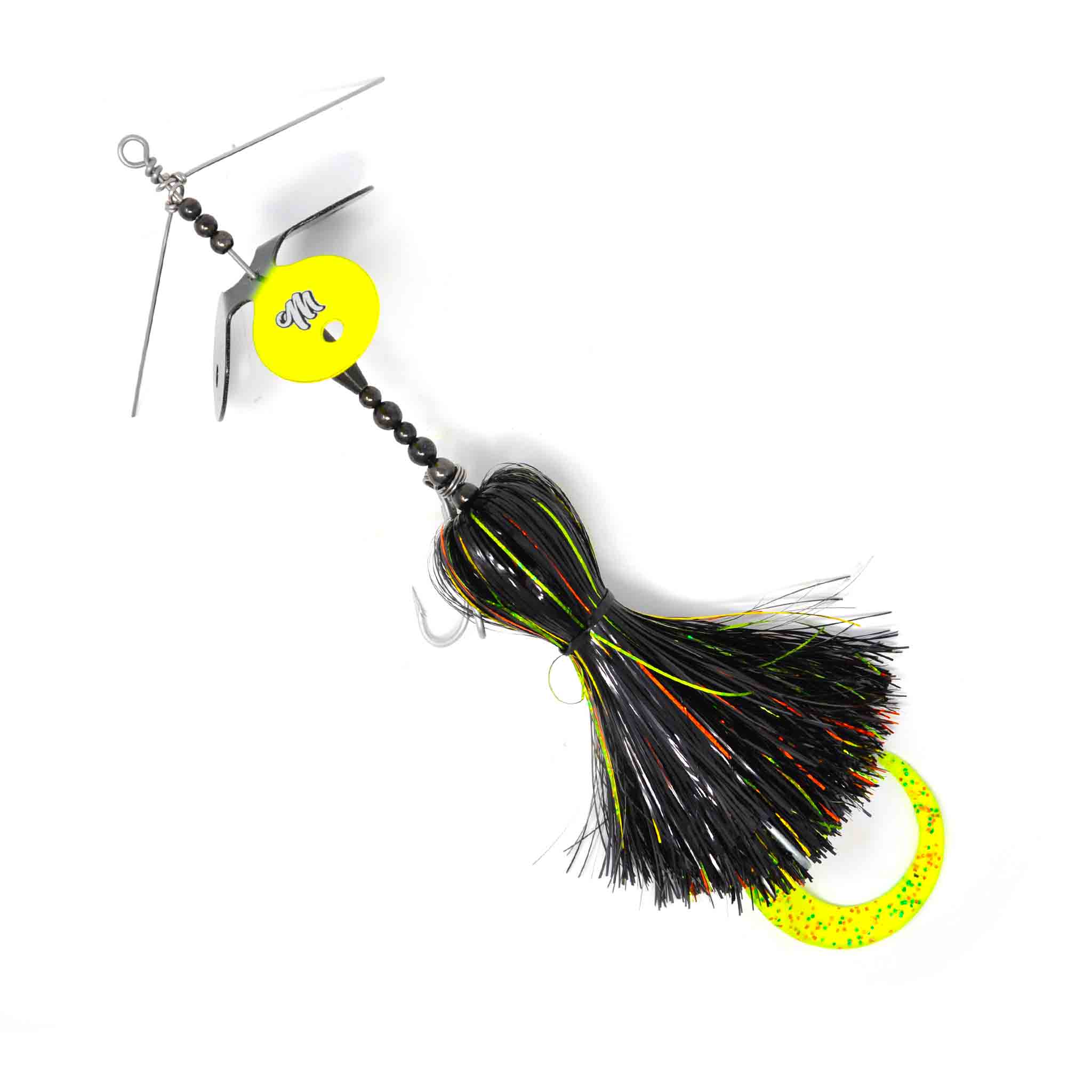 View of Bucktails Muskie Munchies Standard Ticker Killer Triple Slurp Bucktail Lemon Sour available at EZOKO Fishing