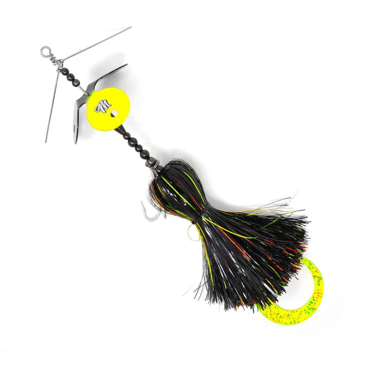 View of Bucktails Muskie Munchies Standard Ticker Killer Triple Slurp Bucktail Lemon Sour available at EZOKO Pike and Musky Shop
