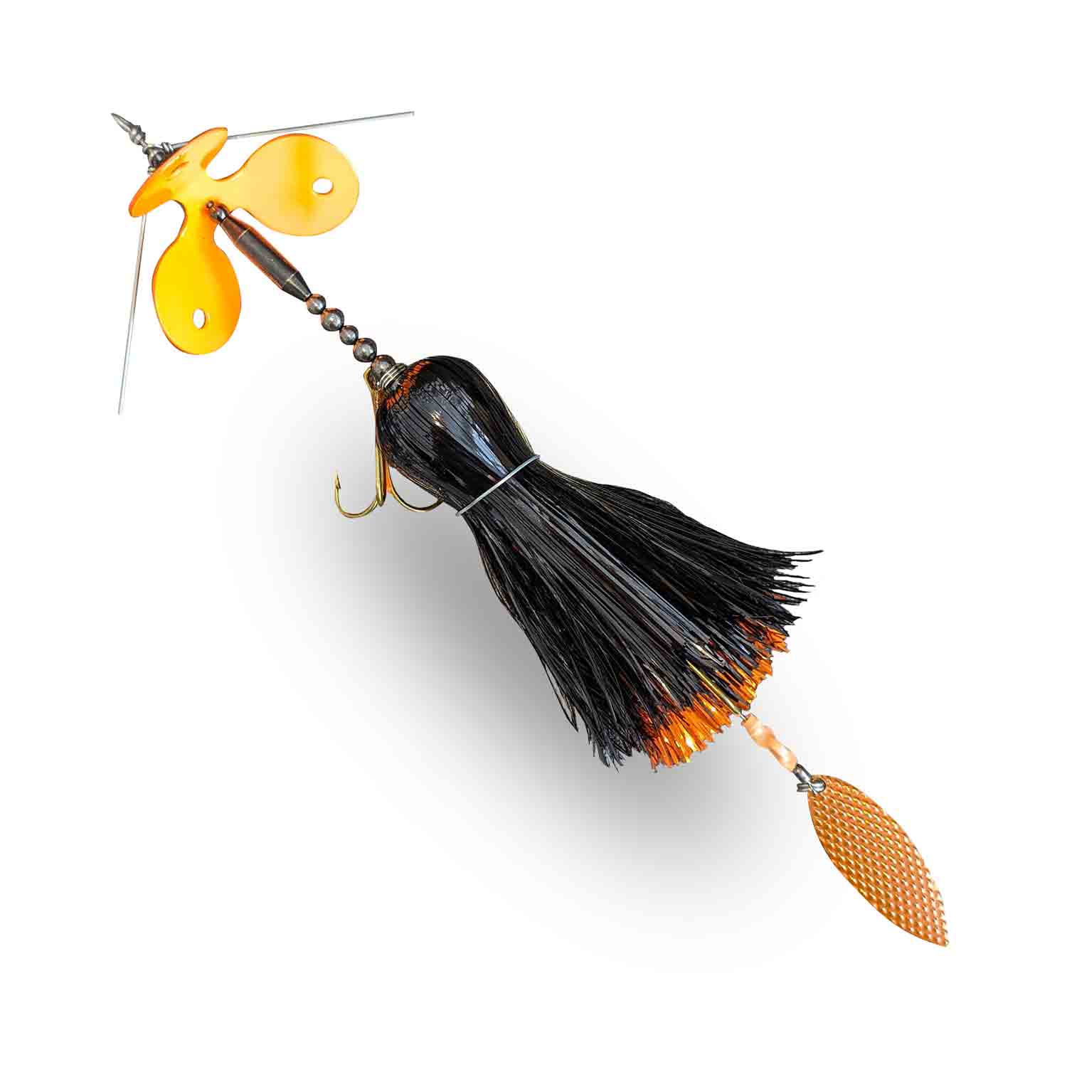 View of Bucktails Muskie Munchies Standard Triple Slurp Bucktail Halloween Candy w/ Tickers w/ Flicker available at EZOKO Fishing