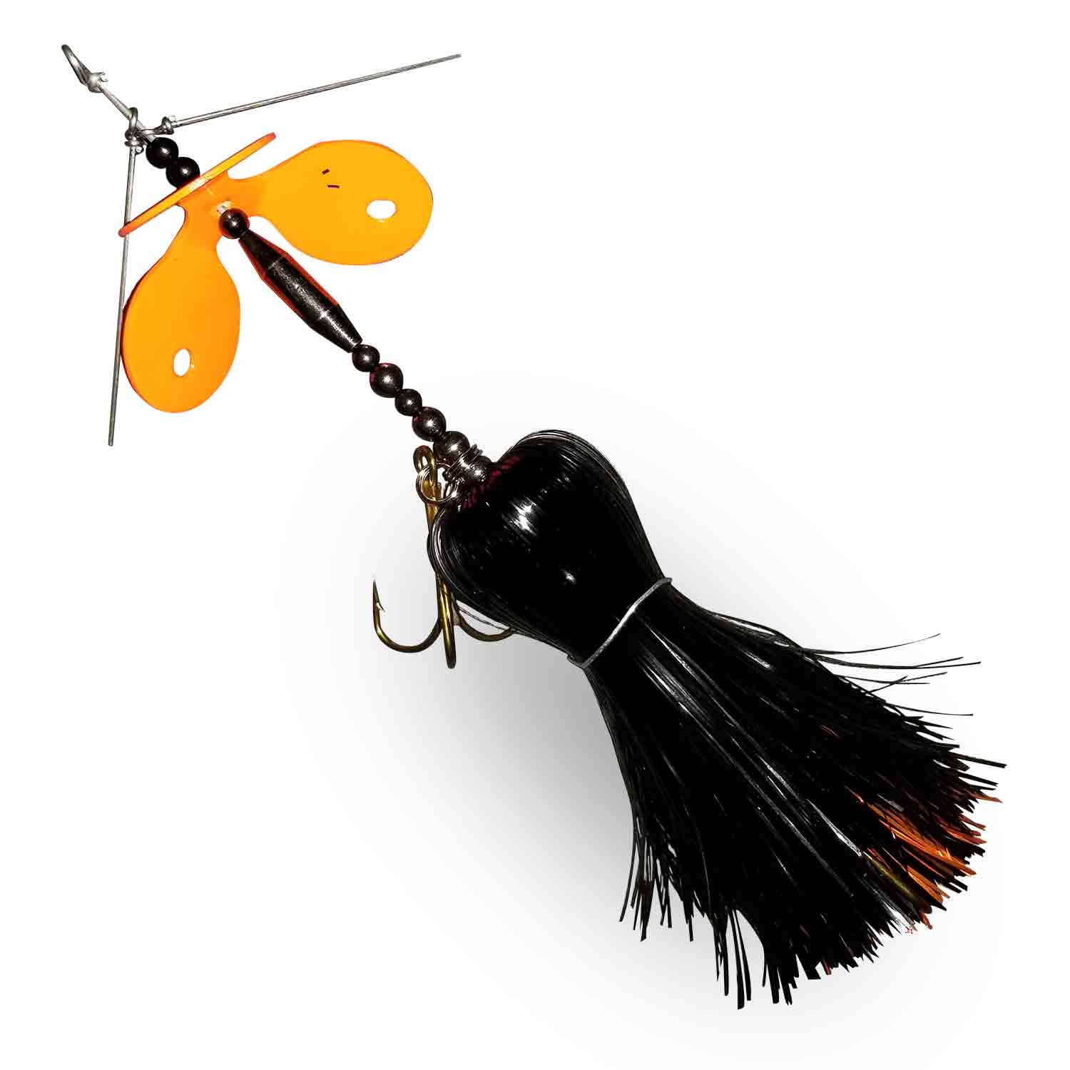 View of Bucktails Muskie Munchies Standard Triple Slurp Bucktail Halloween Candy w/ Tickers w/o Flicker available at EZOKO Fishing