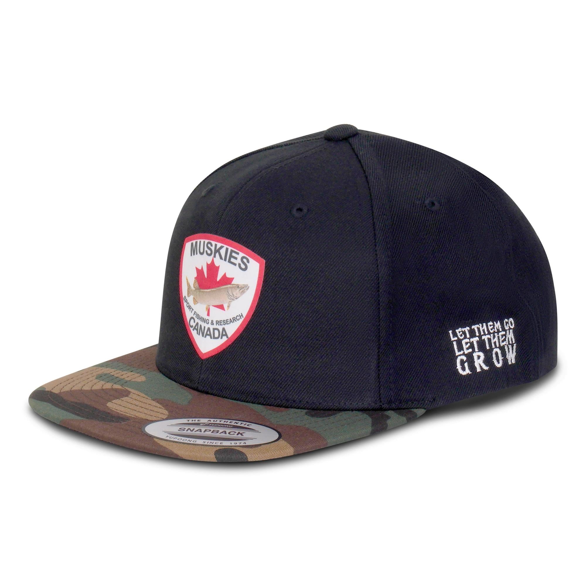 View of Hat Muskies Canada Classics YUPOONG Flat Brim Cap available at EZOKO Fishing