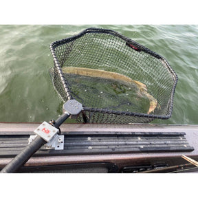 View of Musky Buddy 42 Degree Mount with Net Clamp available at EZOKO Pike and Musky Shop