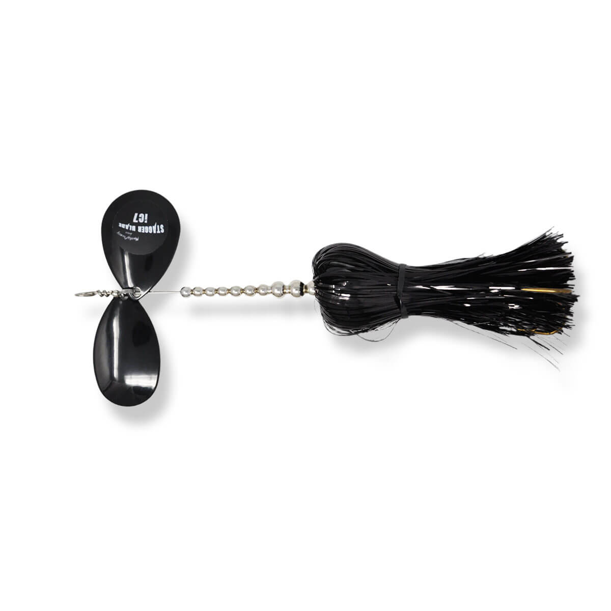 View of Bucktails Musky Frenzy IC7 Bucktail Black/Black available at EZOKO Fishing