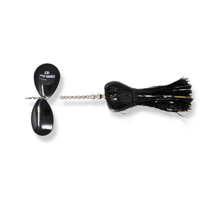 View of Bucktails Musky Frenzy IC7 Bucktail Black/Black available at EZOKO Fishing