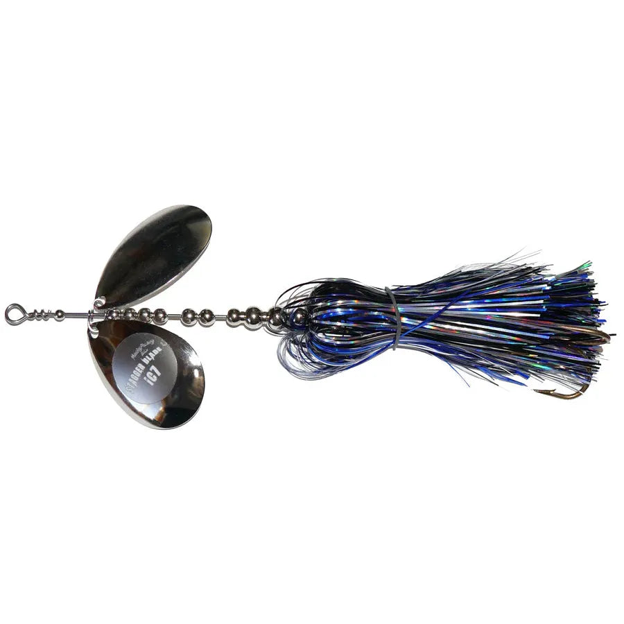 View of Bucktails Musky Frenzy IC7 Bucktail Blue Storm available at EZOKO Fishing
