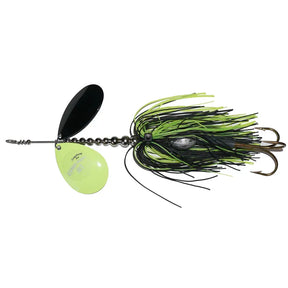 View of Bucktails Musky Frenzy IC7 Bucktail Chart/Black - Rubber Skirt available at EZOKO Fishing