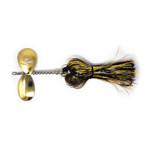 View of Bucktails Musky Frenzy IC7 Bucktail Gold Shiner available at EZOKO Pike and Musky Shop