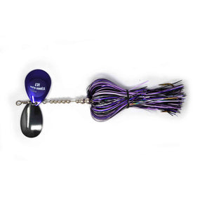 View of Bucktails Musky Frenzy IC7 Bucktail Purple Lightning available at EZOKO Pike and Musky Shop