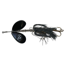 View of Bucktails Musky Frenzy IC9 Bucktail Black/Black - Rubber Skirt available at EZOKO Fishing