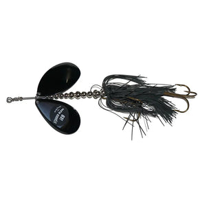 View of Bucktails Musky Frenzy IC9 Bucktail Black/Black - Rubber Skirt available at EZOKO Fishing
