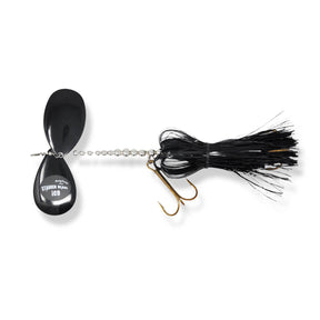 View of Bucktails Musky Frenzy IC9 Bucktail Black/Black available at EZOKO Pike and Musky Shop