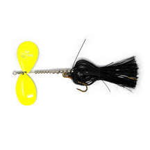 View of Bucktails Musky Frenzy IC9 Bucktail Black/Chartreuse available at EZOKO Fishing