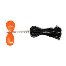 View of Bucktails Musky Frenzy IC9 Bucktail Black/Orange available at EZOKO Pike and Musky Shop