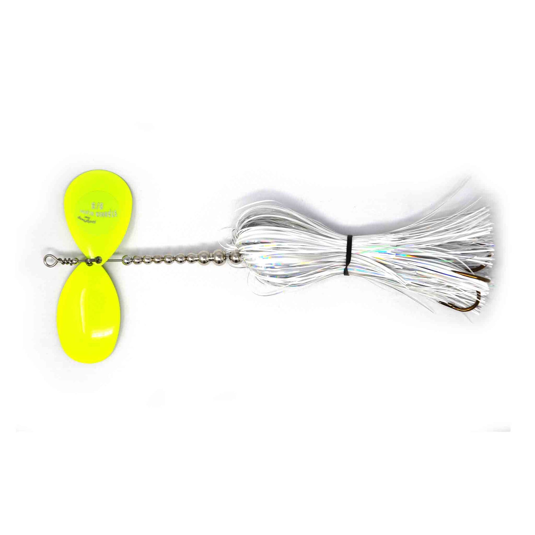 View of Bucktails Musky Frenzy IC9 Bucktail Lemonhead available at EZOKO Pike and Musky Shop